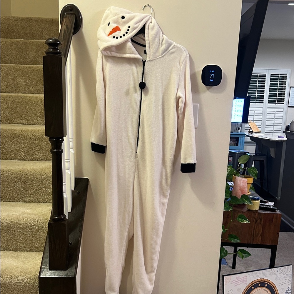 Cozy Snowman Hooded Pajama Onesie